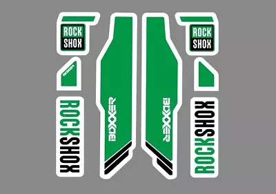 Rock Shox Boxxer Mountain Bike Cycling Decal Kit Sticker Adhesive Green 8 Pcs • $19.99