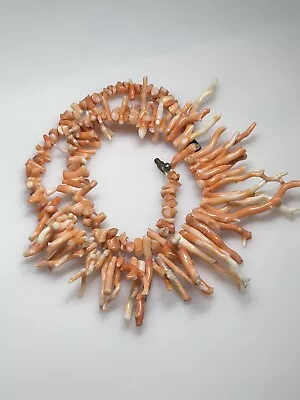 Vintage Mediterranean Coral Necklace 66.7 Gram • $70