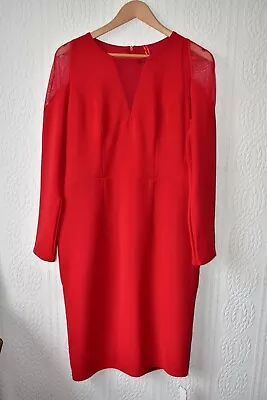 Ladies Magisculpt Red Dress Size 14 Bnwt • £14.99