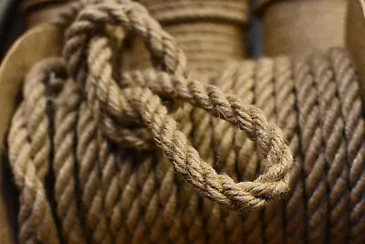 £1.23 • Buy 100%Natural Jute Hessian Rope Cord Braided Twisted Boating Sash Decking Garden