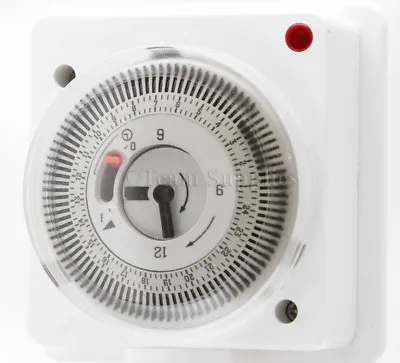 Teams 24 Hour Mechanical Immersion Heater Time Switch Socket Box Timer 16A • £16.50