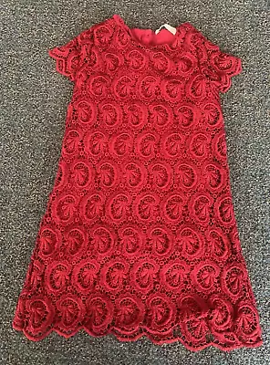 Zara Girls Lace Detailed Dress Red Size 7/8 Cm 128 • $25