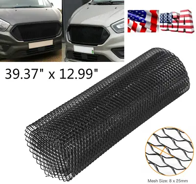 40 X13  Car Black Grille Mesh Net Sheet Aluminum Auto Grill Cover Universal USA • $18.13