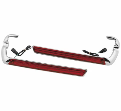 £145.97 • Buy Letric Lighting Chrome/Red Saddlebag Side Marker Kit For V-Twin LLC-SSML-02