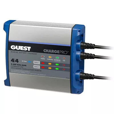 Guest On-Board Battery Charger 8A / 12V - 2 Bank - 120V Input • $123.95