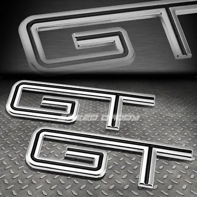 For Mustang/escort Gt 2x Metal Bumper Trunk Grill Emblem Decal Logo Badge Black • $9.88