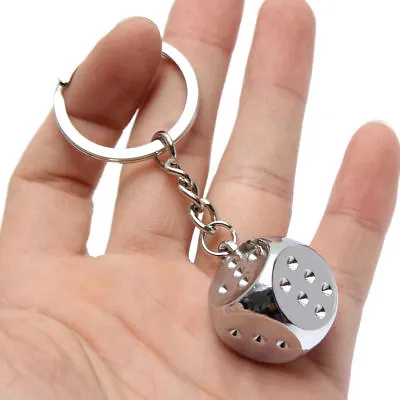 Creative Motorcycle Alloy Metal Dice Keyfob Keyring Keychain Key Chain Ring • $2.99