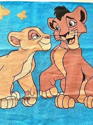 Disney Lion King Twin Bed Sheet Set Flat Fitted 2 Pillowcase Simba Vintage 90s • $59.70