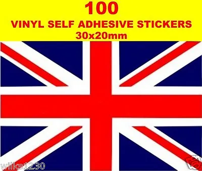 £2.10 • Buy 100 Union Jack Flags Decals Slot Car Van Great Britain Sticker Bike Scooter