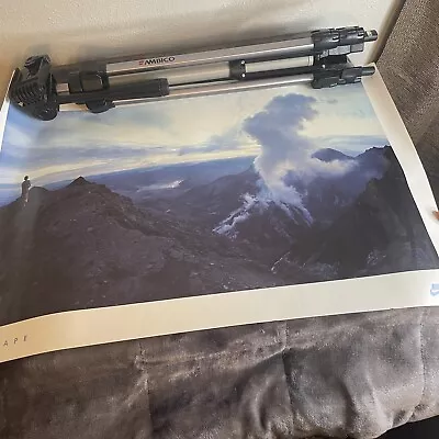 VINTAGE 80'S NIKE  ESCAPE  RUNNING POSTER - MT. ST. HELEN'S Rare Find • $349