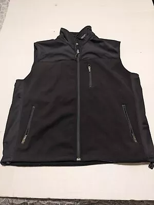 EDDIE BAUER Men's Windcutter Fleece Vest Zip Up  Black SIZE XL • $14.50