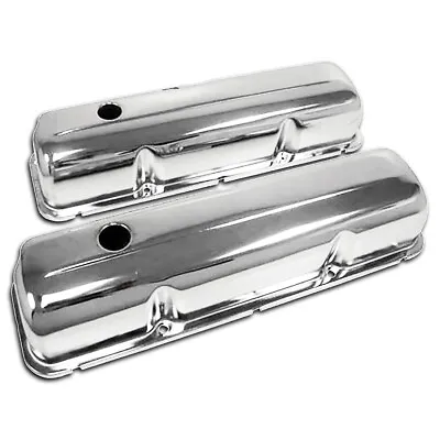 For 1957-76 Ford Big Block Fe 352 390 406 427 428 Steel Valve Covers - Chrome • $49.86