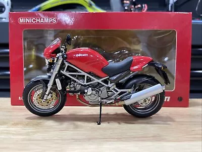 Minichamps 1/12 Scale Diecast - 122 120120 Ducati Monster S4 Red Motorcycle • $129