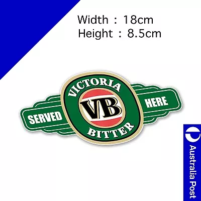 VB Logo Served Here Sticker Suit Bar Camping Victoria Bitter Car Sticker • $7.50