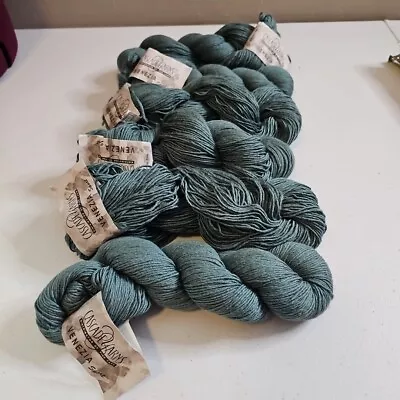 Lot Of 6 NEW Cascade VENEZIA Yarn #178 Blue Merino Wool Silk Blend 3.5 Oz. • $39.99