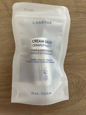 Laneige Cream Skin Refiner Toner Moisturizer 15ml Mini Travel Size • £0.99