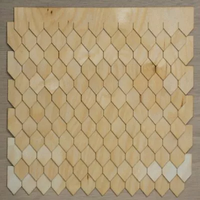 Diamond Style Miniature Dollhouse Shingles - 1:12 Scale Laser Cut Speed Strips • $17.95