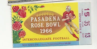 1966 Michigan State MSU Rose Bowl Football Ticket Stub National Champions V/g • $37.99