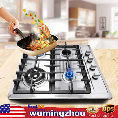 4-Burner Built-in GAS Stove Propane Natural GAS LPG Countertop Gas Stove Cooktop • $148