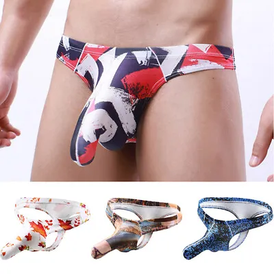 $4.79 • Buy Mens Sexy Elephant Nose Pouch Bikini Briefs Underwear Breathable Panties☋