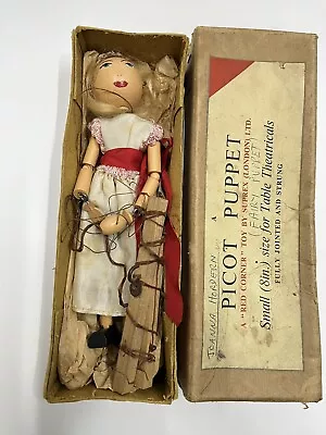 Vintage Collectible Wooden Picot Fairy Marionette Puppet Boxed 8 Inches • £20