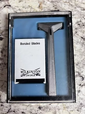 Vintage Wilkinson Sword Bonded Razor Shaving System Gray Some Bonded Blades • $9.99