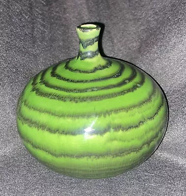 Stoneware Vase Green Malachite Glaze  • $13.99