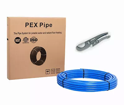 EFIELD 1/2  X 100ft Blue Pex-A Pipe Tubing For Potable Water  Pipe Cutter • $39.99