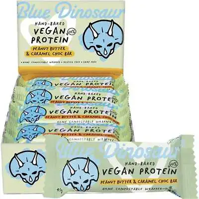 Blue Dinosaur PB & Caramel Choc Vegan Protein Bars (12x45g) • $69.57