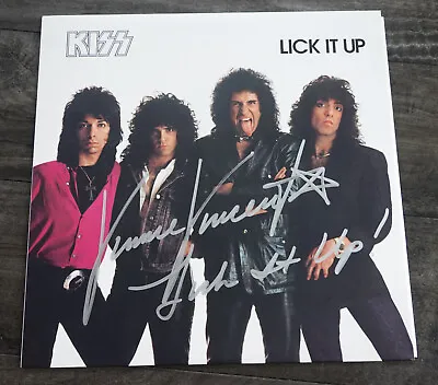 VINNIE VINCENT SIGNED AUTOGRAPH LICK IT UP Vinyl LP Album KISS Inscription! • $269.99