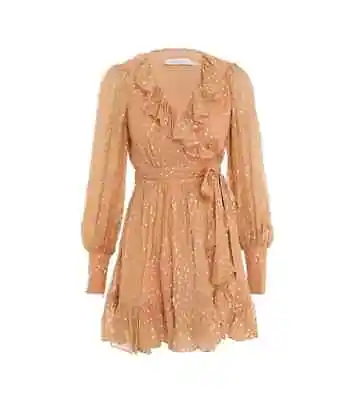 Brand New Zimmermann Lurex Wrap Mini Dress Size 1 • $199