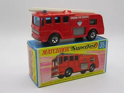 Matchbox Superfast No.35 Merryweather Fire Engine - G Box - Mint/Boxed • £30