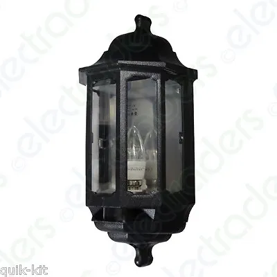 ASD HL/BK060 LED Half Lantern Wall Light Fitting - Black  • £31.50