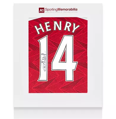 £430.99 • Buy Thierry Henry Signed Arsenal Shirt - 2020-21, Home, Number 14 - Gift Box