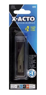 X-Acto X202 Silver Carbon Steel Heavy Duty #2 Replacement Blade 1-7/8 L In. • $9.09
