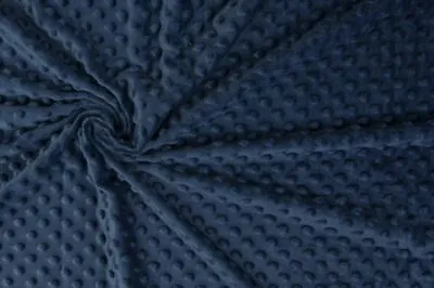£9.99 • Buy  Supersoft Dimple Dot Cuddle Popcorn Soft Fleece Plush Fabric - Navy Blue