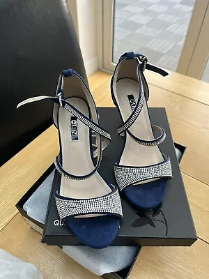 Quiz Navy Sparkly Shoes Size 4 • £20