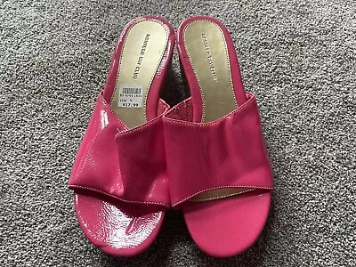 Montego Bay Club Casual Pink Platform Slip On High Heel Sandals Women’s Size 9 • $8.50