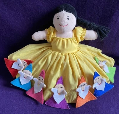 Latitude Enfant Topsy Turvy Doll Snow White And The 7 Dwarfs + Wicked Queen Rare • £15