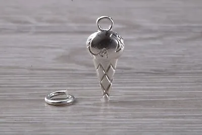 Ice Cream Cone Charm Made From Solid Sterling Silver • £14.95