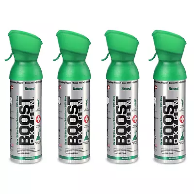 Boost Oxygen 5 Liter Canned Oxygen Bottle With Mouthpiece Natural (4 Pack) • $39.49