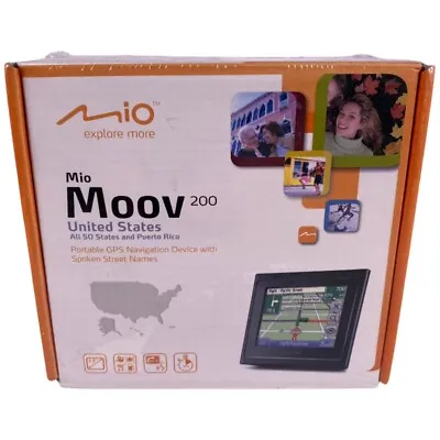 New Mio Moov 200 GPS United States Portable GPS Navigation With Spoken Streets • $42.99