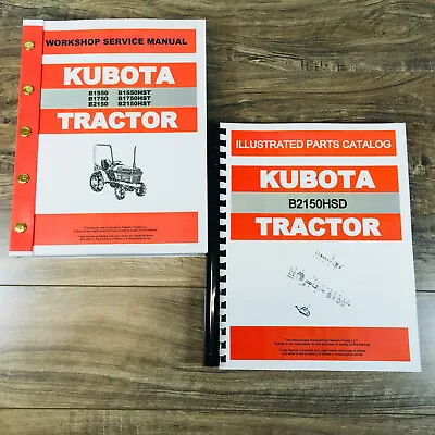 Kubota B2150Hst-D Tractor Service Manual Parts Catalog Repair Shop Book 4Wd • $56.97