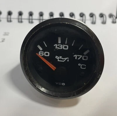 £30 • Buy Audi 80 90 VW VDO Oil Temperature Gauge 170 12V System 893919541 DIAL CLOCK