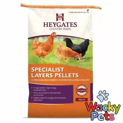 HEN LAYERS PELLETS Heygates Specialist Layers Pellets 20kg • £24.69