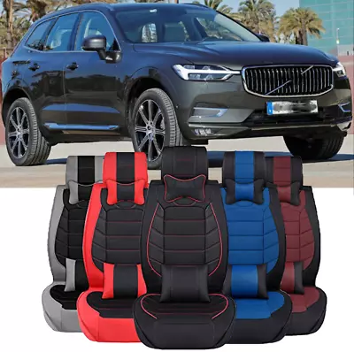 For Volvo XC60 XC40 XC90 PU Leather Front&Rear Car Seat Covers 2/5-Seats Set • $95.11