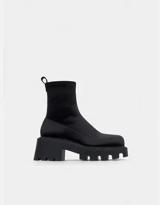 $49 • Buy Zara Fabric Lug Boots Size 38 (7.5)