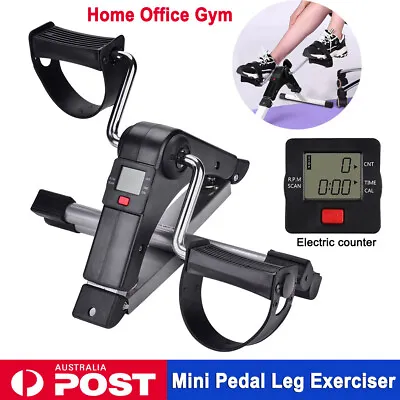 Pedal Mini Exercise Bike Exerciser Folding Trainer Home Gym Pedal Cycle Machine • $36.98