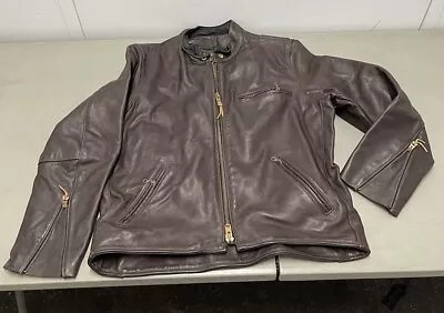 Men’s VANSON Brown Leather Jacket 48 • $350