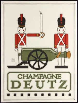 $200 • Buy David Lance Goines 1976 Champagne Deutz Poster - ORIGINAL - Not A Portal Reprint